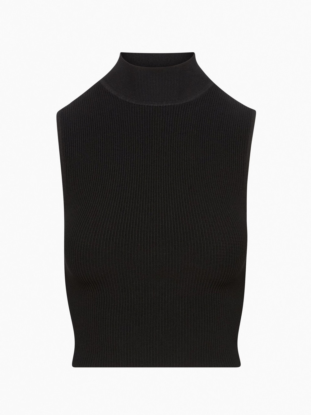 Babaton Sculpt Knit Mock-Neck Sleeveless Tank - Women’s Small, Black